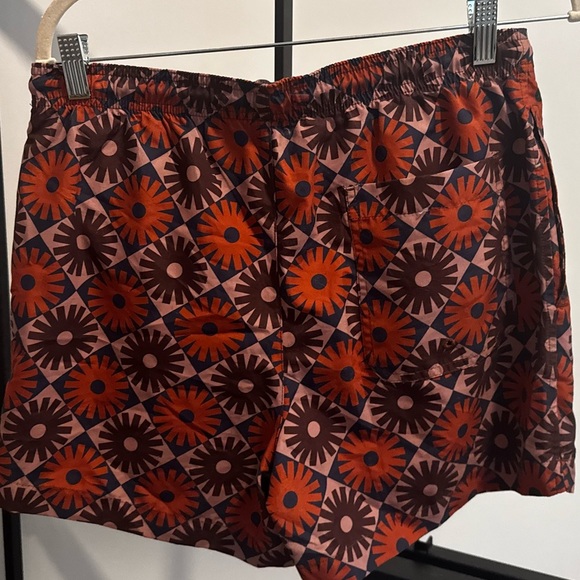PacSun Men’s Retro 70’s Floral Print Swim Trunks Size S Sustainable Fabric - Picture 5 of 6